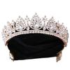 crown,Crowns,tiaras, Tiaraprincess crownWedding Tiara Princess Gold Color Crown Hair Accessories Luxury Crystal Tiara For Women Wedding Headdress Bridal Hair Jewelry (Color : White gold)(White Gold view 1