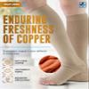 Doctor's Select 3 Pairs Copper Toeless Compression Socks for Men - 20-30 mmHg Open Toe Compression Socks Women, Toeless Socks, Knee High, Black, Tan, Navy Blk/Tn/Nvy view 2