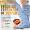 Doctor's Select 3 Pairs Copper Toeless Compression Socks Women & Men - 20-30 mmHg Open Toe Compression Socks Women, Knee High, Flowers view 2