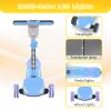 SIMATE Electric Scooter for Kids Ages 3-12, 3 Adjustable Heights, Foldable & LED Display & Thumb Throttle, 5MPH Safe Speed, 90min Riding, Full Body Lights Up, 3 Wheel E-Scooter for Kids Boys Girls view 4