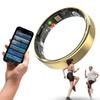 Oulencu 2026 Smart Ring Ultra-Thin for Women&Men Fitness/Sleep/Stress/HR Tracker Cycle Monitoring Sleep Ring, Waterproof Fitness Ring, No Subscription, Android/iOS Compatible (Gold, #8) view 1