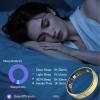 Oulencu 2026 Smart Ring Ultra-Thin for Women&Men Fitness/Sleep/Stress/HR Tracker Cycle Monitoring Sleep Ring, Waterproof Fitness Ring, No Subscription, Android/iOS Compatible (Gold, #8) view 3