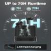 Qozybuds Bluetooth 5.4 Jobsite Earbuds, 29dB SNR Hearing Protection, 70Hours Playtime, ENC Ear Protection, IPX6 Waterproof, True Wireless Earplugs for Work with 12pcs Ear Buds view 2