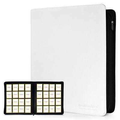ARCHIVALPRO Premium Trading Card Binder 16 Pocket - 1024 Cards Holder Album with Premium PU Leather, Durable Zip Binder for Sports Cards, TCG, MTG, Baseball & Gaming Card Collection(16 Pocket)
