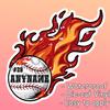Custom Name Number Baseball Fire Softball Sticker Kids Sports Team Gifts Waterproof Die-Cut Vinyl Decal for Water Bottle Laptop Gifts Personalized Name for Helmet Hard hat Kindle Helmet for Men/Women view 2