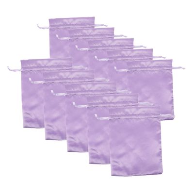 SOESFOUFU 10 Pack Satin Wig Storage Bags for Travel and Daily Use