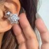 Rhinestone for Clip on Earbuds Open Ear Accessories, Elegant Zirconia Decorative Earphone Accessories, Removable Exquisite DIY Decoration view 4