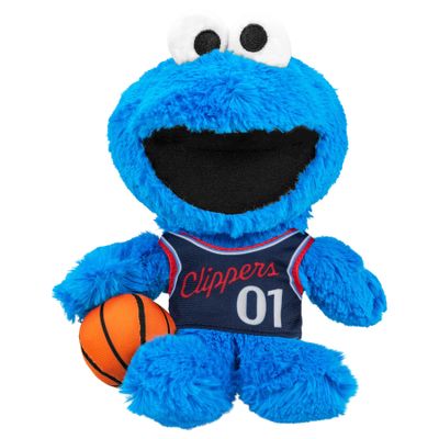 Bleacher Creatures Los Angeles Clippers Sesame Street Cookie Monster 8" Kuricha - Officially Licensed NBA Plush Toy