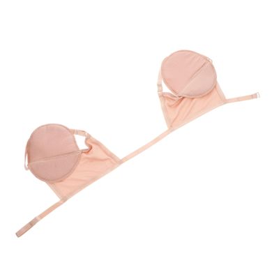 Reusable Fabric Sweat Pads with Shoulder Straps for Women Beige