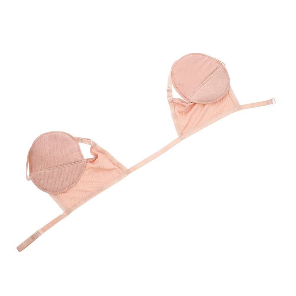 Reusable Fabric Sweat Pads with Shoulder Straps for Women Beige