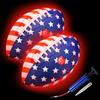 QPAU Glow in the Dark Football, Strong Grip Light Up Ball, Size 6, 2 Pack view 1