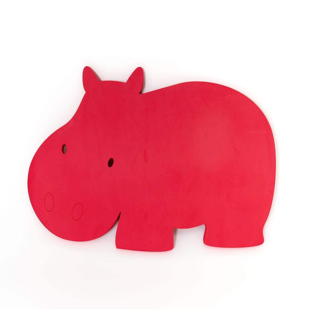Hank the Hippo Foam Floating Mat Made in the USA - Durable Swim Training Aid No Custom Logo Red Medium (48" x 24" x 1.5")