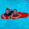 Hank the Hippo Foam Floating Mat Made in the USA - Durable Swim Training Aid No Custom Logo Red Medium (48" x 24" x 1.5") view 2