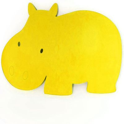 Hank the Hippo Foam Floating Mat Made in the USA - Durable Swim Training Aid No Custom Logo Yellow Medium (48" x 24" x 1.5")