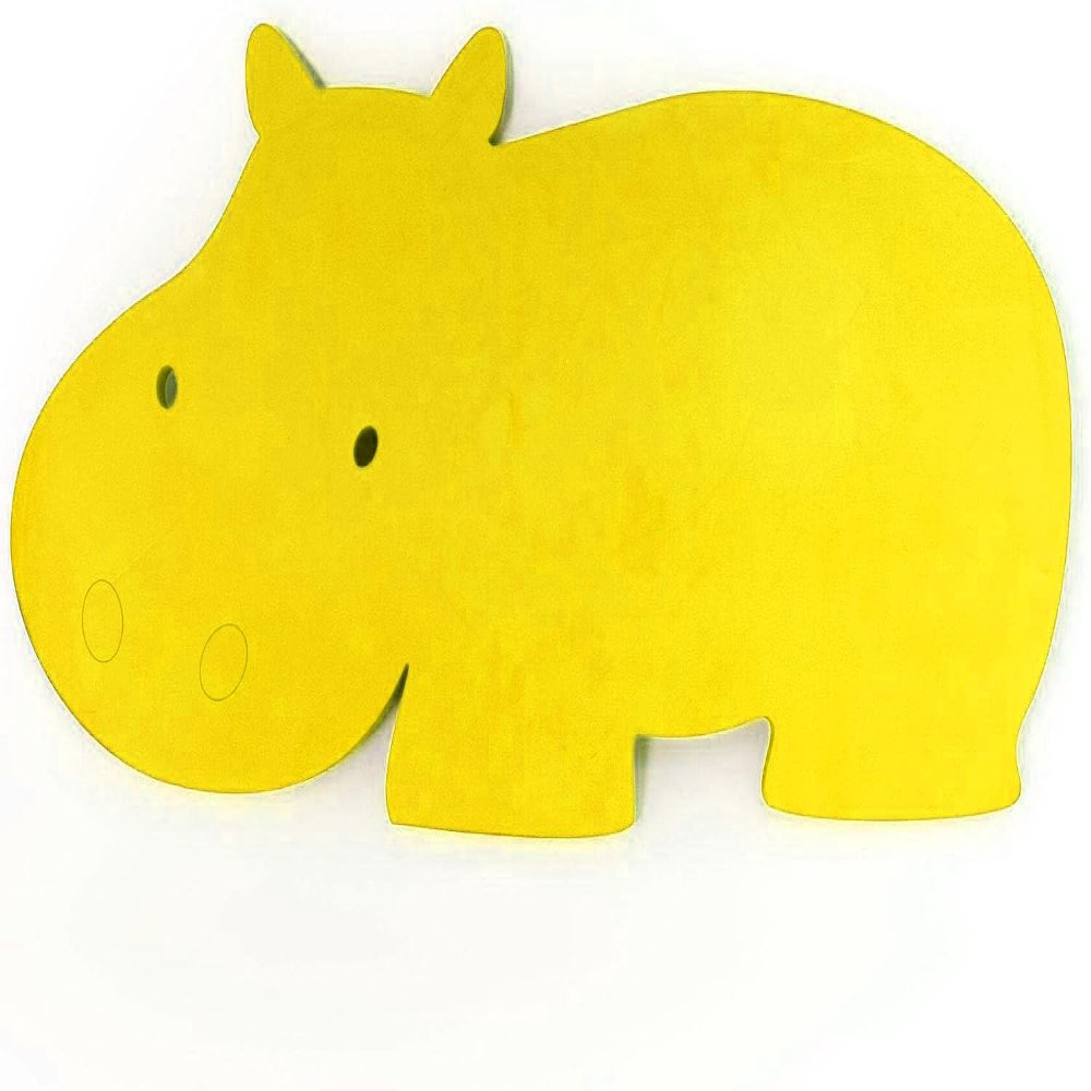 Hank the Hippo Foam Floating Mat Made in the USA - Durable Swim Training Aid No Custom Logo Yellow Medium (48" x 24" x 1.5")