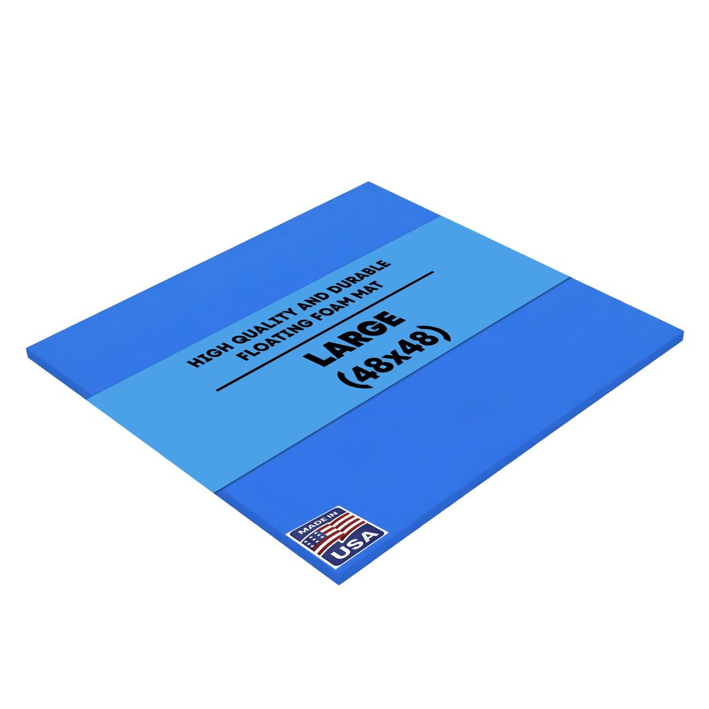 Aquamentor Pool Mat - Closed-Cell EVA Foam Polyurethane, Floating Swim Training Aid, Swimming Float, Pool Floats Water Mat and Beach Foam Mats for All Ages - 48" x 48" x 1.5" Blue