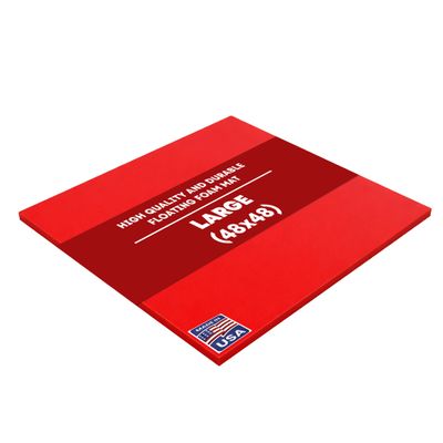 Aquamentor Pool Mat - Closed-Cell EVA Foam Polyurethane, Floating Swim Training Aid, Swimming Float, Pool Floats Water Mat and Beach Foam Mats for All Ages - 48" x 48" x 1.5" Red