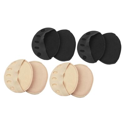 Women Open Toe Socks 4 Pairs Cotton Sponge Half Palm for High Heels