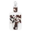 Gomyblomy Brown Cow Print Inhaler Holder Keychain Portable Leather Asthma Inhaler Storage Case for Women Men Lightweight Travel Handy Holders Mini Holster, Inhalers Not Included view 2
