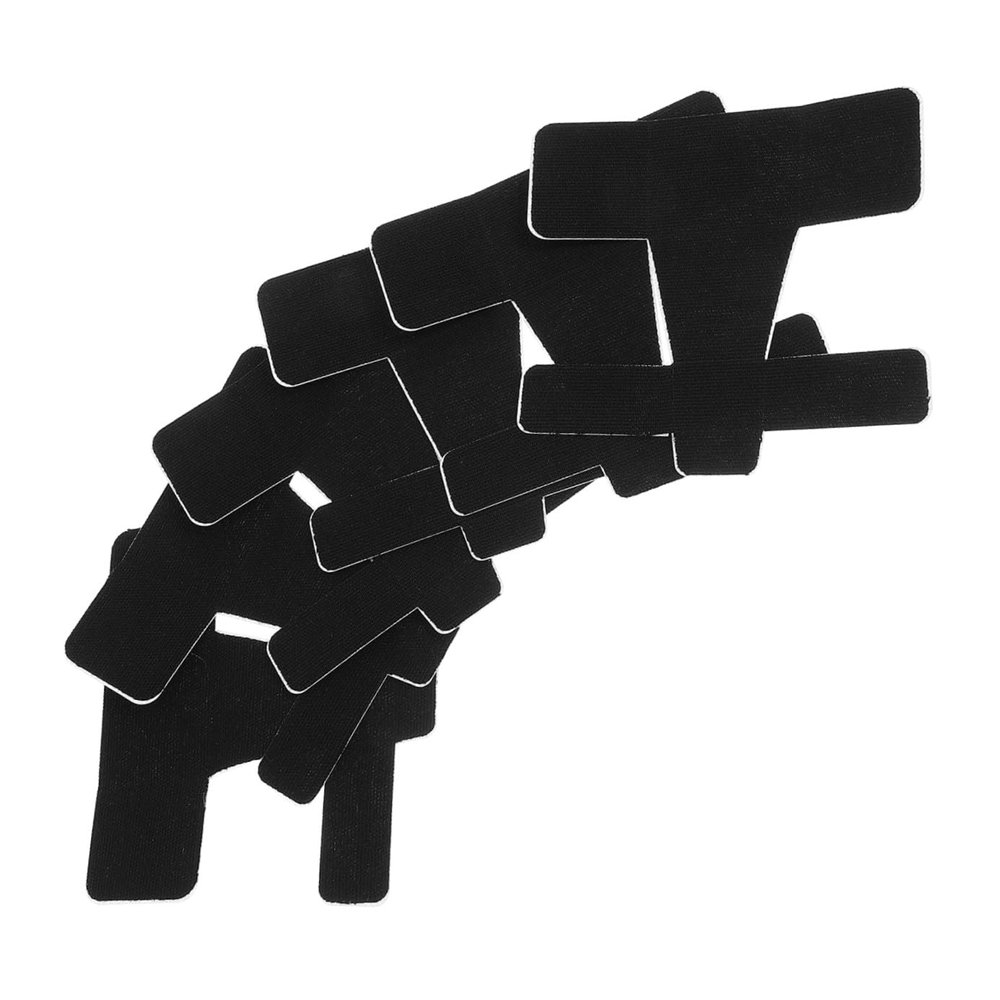 Black Toe Protector Patches Adjustable Support 6pcs for Sports, Precut