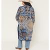 Shyanne Women's Women'S Southwestern Print Eyelash Yarn Duster - SWFA25SW1-NVY Medium US view 4