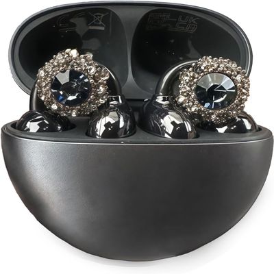 Bow Rhinestone for Clip on Earbuds Open Ear Accessories, Elegant Zirconia Decorative Earphone Accessories, Removable Exquisite DIY Decoration