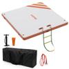 GarveeLife Inflatable Floating Dock 10 x 6 ft Air Dock Platform Non-Slip Surface Thick Lake Floats with Portable Carrying Bag for Lakes, Pool, Beach, Ocean Orange view 1