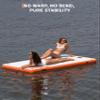 GarveeLife Inflatable Floating Dock 10 x 6 ft Air Dock Platform Non-Slip Surface Thick Lake Floats with Portable Carrying Bag for Lakes, Pool, Beach, Ocean Orange view 2