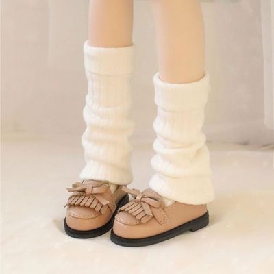 SssHam 1/3 1/4 1/6 BJD Doll Leg Warmers Knee High Leg Warmer Socks for 30 cm/45 cm/60 cm Dolls Clothes Accessories(White,1/4)