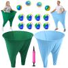 OMKSIH Granny Pants Yard Game Freaky Party Games Pants with Bouncy Balls and Air Pump Oversized Granny Pants Outdoor Game for Adults and Family Interactive Throwing Game for Group Gatherings view 1
