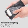 Linkidea Travel 4 Pack Soap Bar Bag with Foaming Nets, Waterproof Soap Saver Pouch, Quick Dry Exfoliating Soap Case for Travel, Camping, Gym, Shower Storage Organizer (Black) view 3