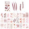 30 Sheet Halloween Stickers for Adults, Realistic Wound Scar Tattoo Stickers Waterproof Temporary Fake Injury Tattoos for Costume Party, C view 1