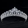 5A Cubic Zirconia Bridal Tiara Crown - CH10481 Princess Headpiece view 2