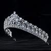 5A Cubic Zirconia Bridal Tiara Crown - CH10481 Princess Headpiece view 3