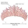 QXMYOO Pink Crown for Women 3" Wedding Tiara Crystal Princess Crowns for Sweet 16 Birthday Quinceanera Coronas Para 15 Aos (Pink) view 4