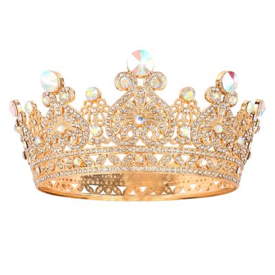 KEUKORZ Crown for Women Crystal Queen Crowns and Tiaras Girls Full Round
