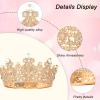 KEUKORZ Crown for Women Crystal Queen Crowns and Tiaras Girls Full Round view 3