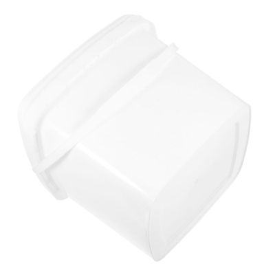 1L White PP Plastic Bucket with Handle, Reusable Water Container for Home
