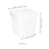 1L White PP Plastic Bucket with Handle, Reusable Water Container for Home view 2