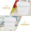 1L White PP Plastic Bucket with Handle, Reusable Water Container for Home view 3