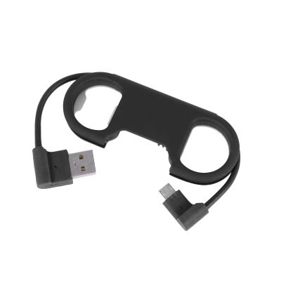 POPETPOP Keychain Data Cable Bottle Opener for Phones, Black Metal