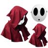 Lyxaof Shy Guy Mask Costume Adult 2PCS Scream Anime Mask with Knight Cloak view 1