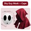 Lyxaof Shy Guy Mask Costume Adult 2PCS Scream Anime Mask with Knight Cloak view 4