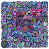 200 Pcs Neon Stickers Cool Neon Sticker for Adults Neon Aesthetic Vinyl Waterproof Stickers for Water Bottles Laptops Bike Scrapbooking Journaling view 1