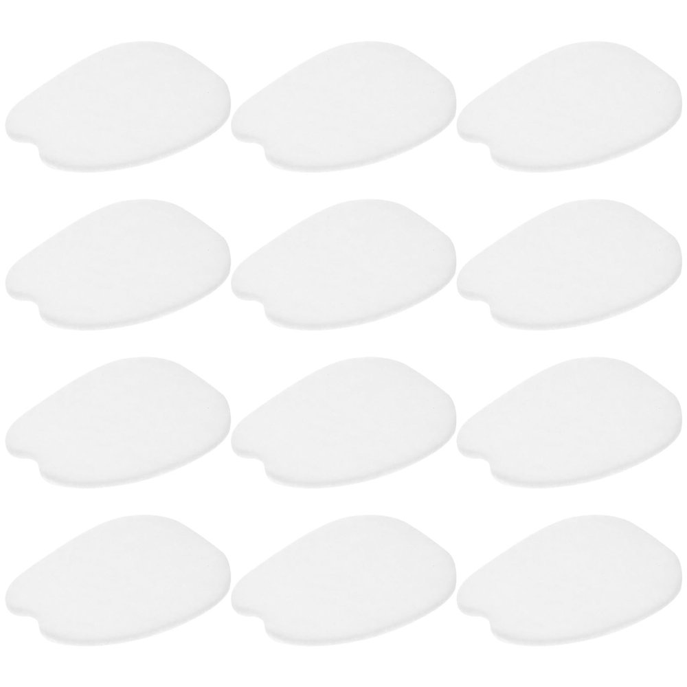 9 Pairs Self Adhesive Felt Shoe Tongue Pads Anti Friction White
