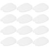 9 Pairs Self Adhesive Felt Shoe Tongue Pads Anti Friction White view 1