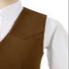 Boihedy Toddler Burgundy Leathet Vest for Kids Cowboy Suede Leather Retro Western Style Vintage Sleeveless Waistcoat 2T view 3