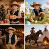 Boihedy Toddler Purple Pink Leathet Vest for Kids Cowboy Suede Leather Retro Western Style Sleeveless Waistcoat 2T view 4