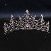 Black Purple Gothic Crystal Crown for Women, Mystic Enchantress Rhinestone Tiara, Arcane Baroque Headpiece for Adult Cosplay, Prom Party, Fantasy Events & Dramatic Photoshoots view 2