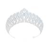 14K Gold Regal Moissanite Queen Bridal Crown, Handcrafted Crystal Wedding Headpiece & Hair Accessory, Premium Gift for Brides, Anniversary or Formal Galas (Style 1) view 1